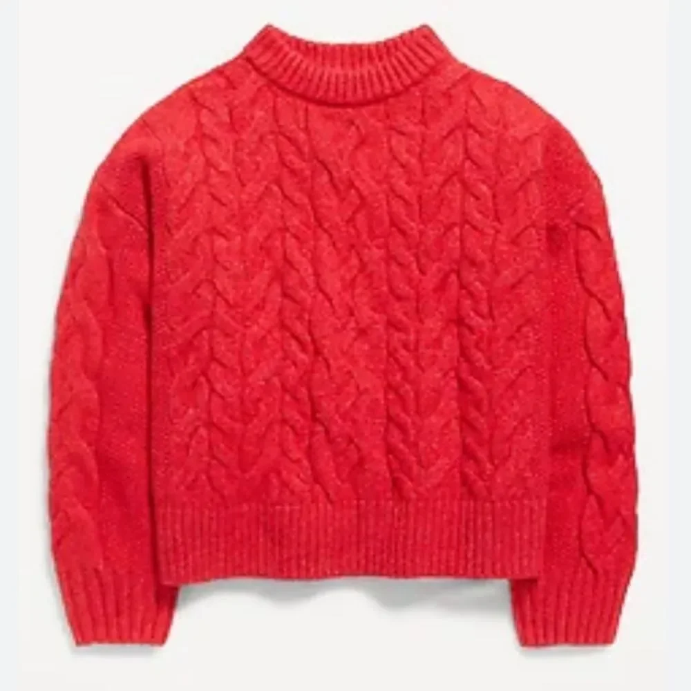 Old Navy Mock-Neck red Pullover sweater, size S (6-7)